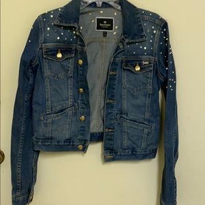 🍍Bundle 3 items for 25🍍Juicy denim jacket with rhinestones small
